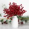 32 Pack Artificial Red Berry Stems 6.5 Inch Christmas Berry Picks with Holly Berries for Xmas Winter Holiday